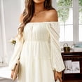 thumbnail image 4 of Vestido de manga larga elegante para mujer, vestido corto de gasa, mini vestidos de fiesta, 4 of 6