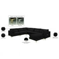 thumbnail image 4 of Meridian Furniture Julia Black Velvet Modular Sectional, 4 of 7