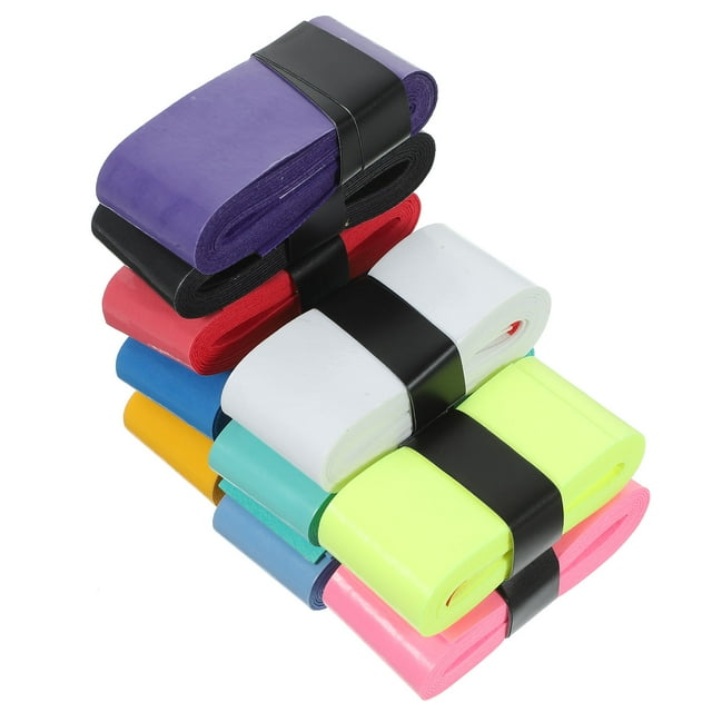SEWACC 10pcs Tennis Racquet Grip Band for Motorcycle Handle Multi-colored Shock Absorption