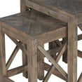thumbnail image 6 of Hillsdale  Furniture Wilkerson Wood 3 Piece Nesting Table Set, Brown - 24H x 22W x 16D, 6 of 10