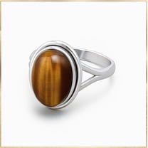 925 Sterling Silver Plated Tiger Eye Handmade Women Ring
