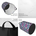 thumbnail image 2 of Susaid Skull blue leaf Print Waterproof Oxford Cloth Storage Circular Laundry Hamper BasketCapacity for Home-Small, 2 of 6