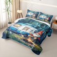 thumbnail image 3 of Erosebridal 3D Camping Camper Quilt King,Cartoon Cute Gnome King Coverlet Set For Kids Girls,3 Pieces, 3 of 7