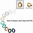 thumbnail image 2 of About 500pcs 10 Colors Small Acrylic Open Linking Rings 15.5x13.5mm Quick Link Connectors Plastic Bag Chain Link Set, 2 of 9