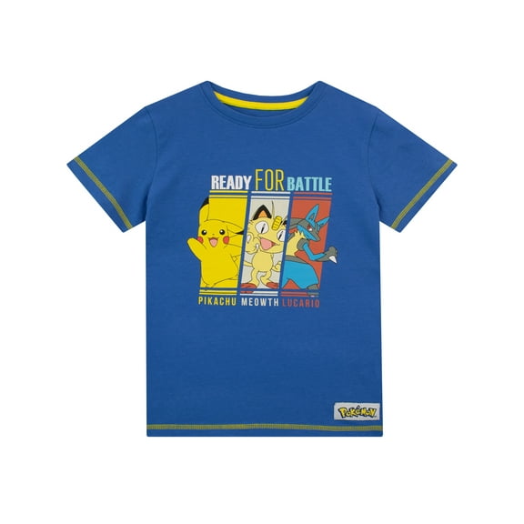 Pokemon Boys Ready for Battle Short Sleeve T-Shirt Sizes 6-14