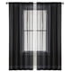 thumbnail image 1 of Sheer Curtains Living Room Rod Pocket Window Curtain Panels Bedroom Semi Sheer Voile Curtains Black (39'Wx98'L,2 Panels), 1 of 5