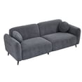 thumbnail image 6 of 3 Seater Sofa, 83.9'' Fabric Sofa Couch with 2 Pillows, Mid-Century Modern Upholstered Sofa for Living Room Bedroom Apartment Office, 6 of 7