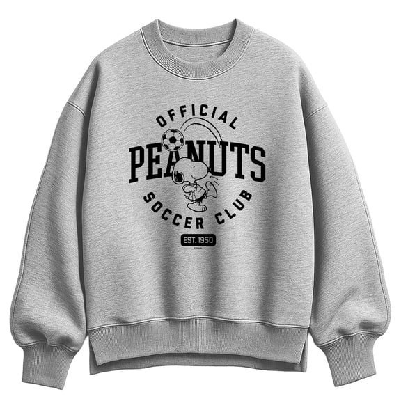 Peanuts - Soccer Club Women's Oversized Fleece Crew Sweatshirt