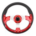 thumbnail image 1 of 13in Car Steering Wheel PU Stylish Look Impact Proof Enhanced Grip Racing Sports Luxury Steering Wheel, 1 of 7