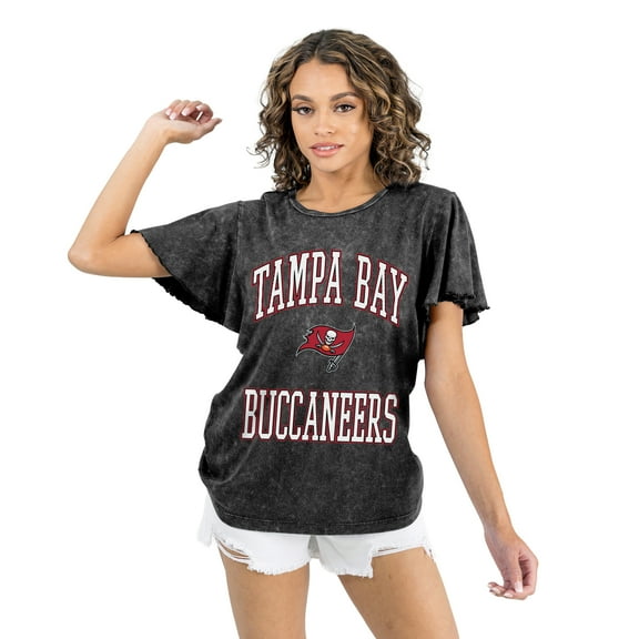 Women's Gameday Couture Black Tampa Bay Buccaneers Relaxed Flutter Sleeve T-Shirt