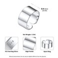thumbnail image 5 of ChicSilver Solid Sterling Silver 10mm High Polish Simple Cuff Band Ring for Mens Women Plain Thumb Wide Open Rings Adjustable Statement Jewelry, 5 of 10