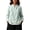 10#Green, variant on Women's Mandarin Collar Frog Button Blouse, Long Sleeve Floral Embroidery Casual Shirt with Layered Cuffs & Side Pockets, Soft Textured Fabric Ethnic Daily Vacation Top