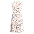 thumbnail image 7 of Mifsaly Floral Dresses For Women Midi V Neck A Line Sleeveless Button Down Dress Tiered Skirt Elegant Casual Summer Vacation Beach Sundresses XXL, 7 of 7