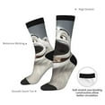 thumbnail image 4 of KLL Smiling Polar Bear Print Cool Socks Men's Women's Crew Socks Funny Crazy Novelty Stockings, 4 of 6