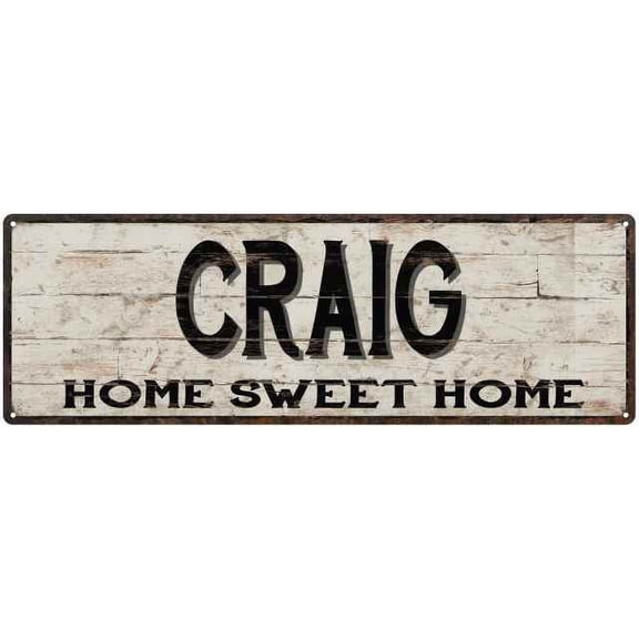 CRAIG Rustic Home Sweet Home Sign Gift 6x18 Metal Decor 206180084307