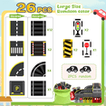 thumbnail image 2 of Magnetic Tiles Road Set, 26Pcs Large Double Sided Magnetic Blocks with Pullback Cars & Traffic Signs, Toys for Kids Ages 4-8, Creative Gifts for 3+ Years Old Boys Girls, 2 of 6