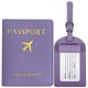 thumbnail image 1 of Funda para Pasaporte PU Unisex para Viaje (Etiqueta de Equipaje Porta Pasaporte Morado Taro), 1 of 5