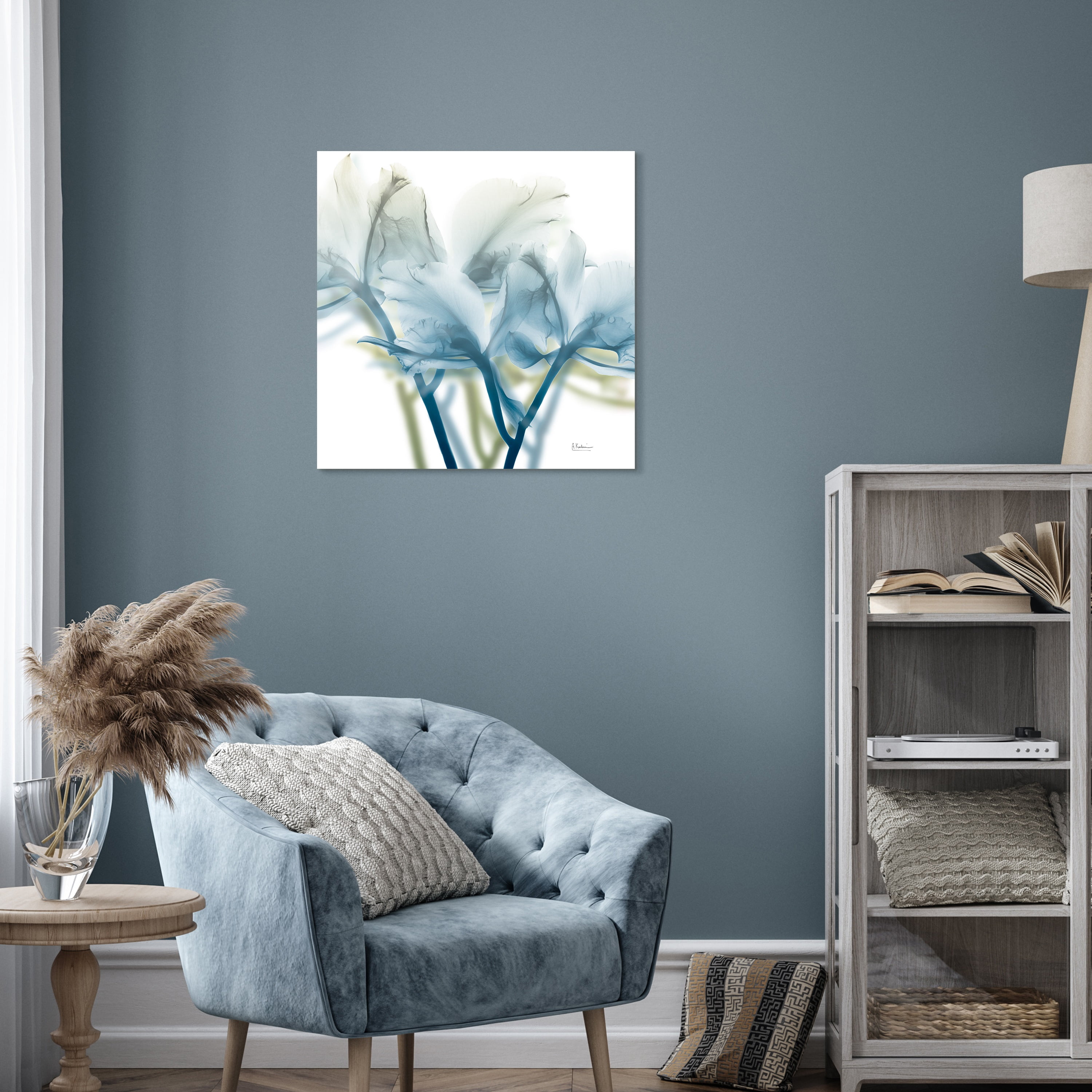 Empire Art Direct Unfocused Beauty 3 Frameless Free Floating Tempered Glass Panel Graphic Flower Wall Art, 24" x 24" x 0.2", Ready to Hang
