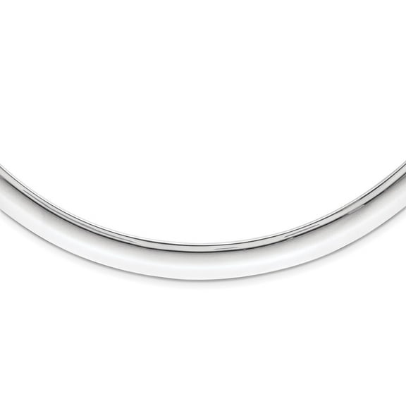 925 Sterling Silver Collars Necklace Chain Polished Slip-on Neck Collar inch 12.75 mm