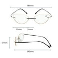 thumbnail image 2 of 3 Pairs of Women Bling Glitter Around Rimless Flexible Cat Eye Reading Glasses 1.00 Ladies Anti-blue Light Black Titanium Alloy Readers 1.00 Strength, 2 of 7