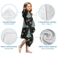 thumbnail image 7 of Black Christmas Tree Pattern Hooded Bath Towel，50"x30" for Ages 3 To 12 Kids, Quick Dry Lightweight Soft Microfiber Hood Beach Towel Cover Up for Kids, 7 of 7