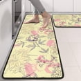 thumbnail image 2 of Kitchen Rugs Sets Of 2,Pioneer Flower Floral Print Pattern Anti Fatigue Kitchen Mat Rugs Non Slip Washable,Decorative Kitchen Floor Mats for Kitchen,Sink,Laundry,17"x47"+17"x47", 2 of 5