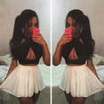 thumbnail image 2 of KOMOO Women Crisscross Halter Vest Hollow Out Halter Backless Crop Tops Bandage Slim Tank Tops, 2 of 7