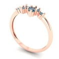 thumbnail image 2 of 0.17 ctw Wedding Band for Women - 14K Rose Gold Blue Moissanite Stackable Eternity Ring, 2 of 6