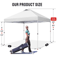 thumbnail image 2 of Nalwort 10x10 Pop Up Canopy Tent with 99% UV Blocking, Instant Portable Sun Shade for Party, Includes Sandbags & Stakes,white, 2 of 6