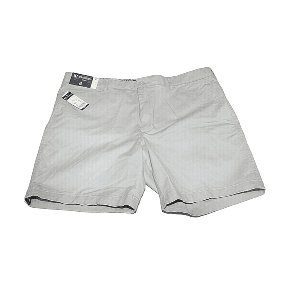 Cremieux Soho Slim Fit Solid Comfort Stretch Chino Shorts, Light Gray, Sz 42