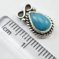 thumbnail image 3 of SilverStarJewel 925 Solid Silver Beautiful Drop Turquoise Tibetan Posts Earrings 0.6" Bijoux, 3 of 3
