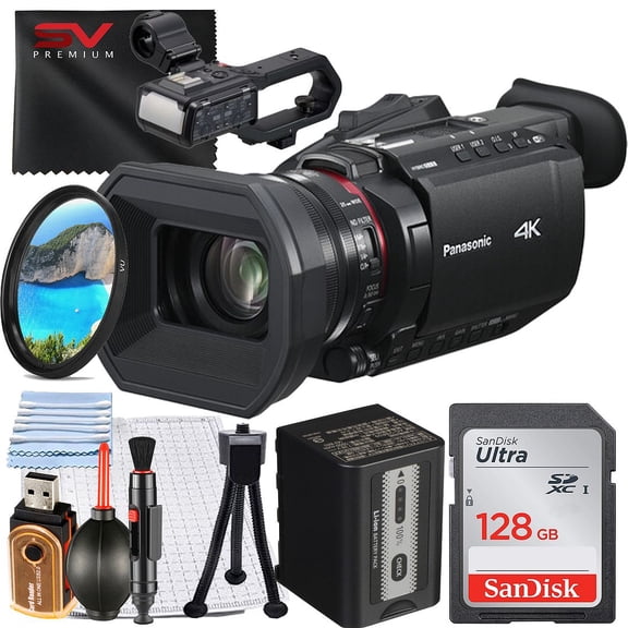 Panasonic HC-X2100 UHD 4K HDMI Lightweight Compact Camcorder with 128GB SanDisk Memory Card   UV Filter   SV Premium Accessory Bundle