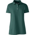thumbnail image 2 of Lands' End Essentials Women's Short Sleeve Polo Shirt – Lightweight Polyester, Won’t Shrink, Pill, or Fade, Classic Fit, 2 of 2