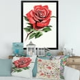 thumbnail image 3 of Designart 'Ancient Red Rose Flower III' Traditional Framed Art Print, 3 of 4