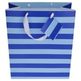 thumbnail image 5 of Large Blue Striped Paper Gift Bags, 10" x 5" x 12", 2 Count, by Way To Celebrate, 5 of 7
