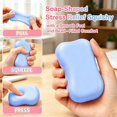 thumbnail image 6 of Crunchy Soap Squishy Toy, Blue Bar Soap Stress Ball, Bead Filled Realistic Soap, Soft Sensory Fidget Toy, Kawaii Stress Relief, for Kids Adults, Anxiety Relief, Desk Decor, Party Favor, Gift, 6 of 7