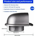 thumbnail image 5 of Easy Install Exhaust Vent With Stainless Steel Mesh Screen, Weatherproof Air Ventilation System For Indoor Outdoor Use, Durable Material Barb Design Anti-Corrosion Wide, 5 of 5