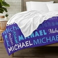 thumbnail image 4 of Custom Blanket with Text Photo Collage Customized Blankets with Pictures, Personalized Throw Blanket for Father, Mom, Kids, Dogs, Friends Couple or Lover as Christmas Birthday Gift, 4 of 6