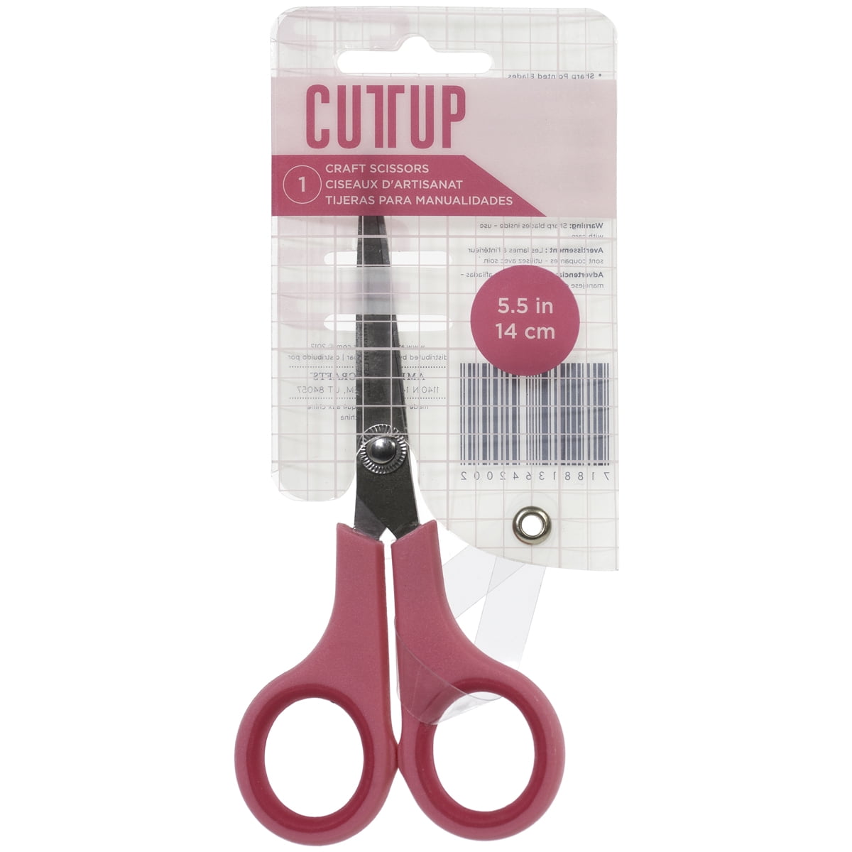 Cutup Fine Tip Craft Scissors 5.5"Pink