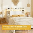 thumbnail image 6 of Aheaplus Queen Size Headboard with Storage, Headboards with Power Outlets and RGB LED Light, Sturdy and Stable Queen Headboard Only for Bedroom, Dorm Room, Guest Room, White, 6 of 9