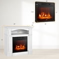 thumbnail image 2 of Resenkos Fireplace Heater,Electric Fireplace, 18 Inch 1400W Electric TV Stand Fireplace with Shelf-White, 2 of 8