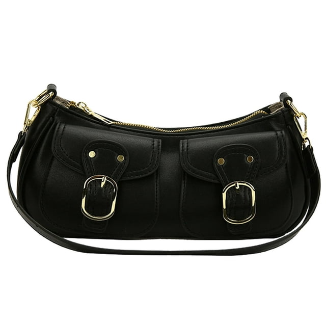 Sac à Main pour Femmes Grande Capacité PU Simple Sac à Main de Ville (Blanc)
