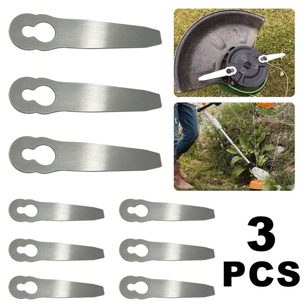 Cortacésped inalámbrico Cuchilla metal PolyCut 2-2 Herramienta desmalezado 45 Cuchilla repuesto Cortadora césped (3 piezas)
