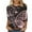 Pink, variant on successthop Womens Blouses Casual Plus Size 3/4 Sleeve Tee Shirts Oversized Crewneck Clothes Print Trendy Shirts