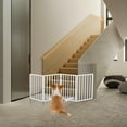 thumbnail image 2 of YYAo Dog Gate, Pet Gate Indoor Dog Fences,The Wooden Dog Fence White, 2 of 13