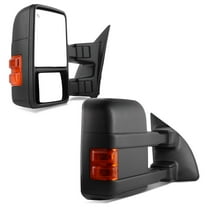 Ledkingdomus Tow Mirror for 1999-2007 Ford F250 F350 F450 F550 Super Duty Power Heated with Signal