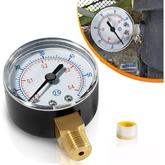 For Hayward Swimming Pool Filter 1/4" Side Mount ECX270861 Pressure Gauge 60PSI