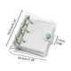 thumbnail image 1 of Mini carpeta transparente de 3 anillas con página interior de rejilla y bolsillos para carpetas Mini carpeta de cuaderno de hojas sueltas Cubierta de carpeta de PVC transparente con botón a presión, 1 of 8