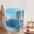 thumbnail image 4 of Basket Shelf Rack, Fashionable Cartoon Basket Storage Rack 2 Tier Beautiful  For Kitchen, 4 of 8