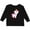 AB-Black, variant on Cute Little Unicorn With Red And Pink Mane, Hearts Girls Long Sleeve Toddler T-Shirt
